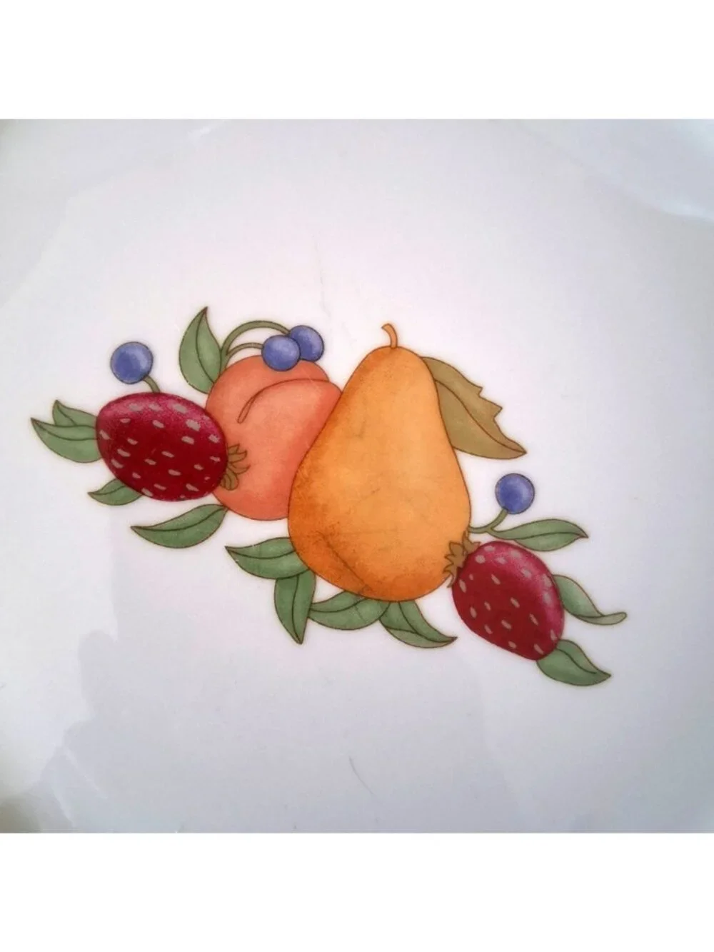 Dansk Fiance Fruits Salad Bread & Butter Plates Blue Rim Set Of 3 Porcelain 9